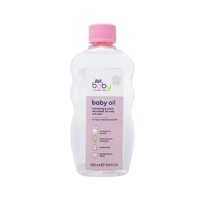Boots Baby Oil Hydrating & Easily Absorbed For Sensitive Skin 300ml